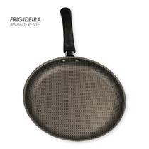 Frigideira Antiaderente Panquequeira 22cm essencial para cozinha casa praticidade tapioca alimentos praticos desing moderno - Cinza