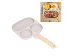 Frigideira Antiaderente Para Ovos E Panquecas 3 Espaços - W1-85 Temos na cor branca e preta