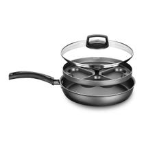 Frigideira Antiaderente para Ovos Poché Grafite TVT - MTA