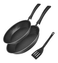 Frigideira Antiaderente Preta N 20/22 + Espatula