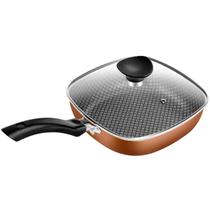 Frigideira Antiaderente Quadrada Clear Coat Funda n 21 Com Tampa De Vidro Patolux Frigideira Antiaderente Quadrada Clear Coat Funda n 21 Com Tampa De Vidro Patolux