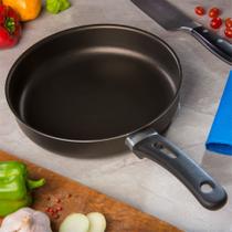 Frigideira Antiaderente Reta Preta com Tampa de Vidro nº22 Frigideira Antiaderente Reta Preta com Tampa de Vidro nº22