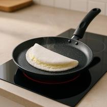 Frigideira Antiaderente Tapioca Panqueca Omelete Indução Panela Preta Fritura Cozinha Fogão