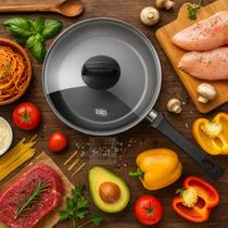 Frigideira Antiaderente Teflon Tampa De Vidro 22cm 1,4 L Mta Frigideira Antiaderente Teflon Tampa De Vidro 22cm 1,4 L Mta