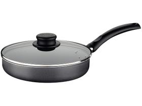 Frigideira Antiaderente Tramontina de Alumínio com Tampa Turim Chumbo 22cm Frigideira Antiaderente Tramontina de Alumínio com Tampa Turim Chumbo 22cm