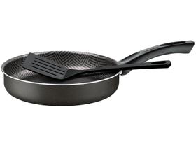 Frigideira Antiaderente Tramontina de Alumínio Paris Chumbo 22cm com Espátula