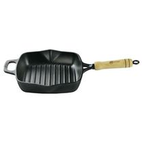 Frigideira Bistequeira Grill Alta Cabo Ferro Fundido 22 x 22 cm - Santana