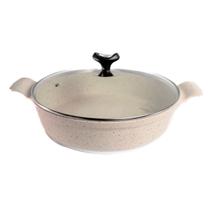 Frigideira Branca Antiaderente Marmorizada Javali AA 30cm Frigideira Branca Antiaderente Marmorizada Javali AA 30cm