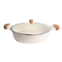 Frigideira Branca Antiaderente Marmorizada Javali AM 30cm Frigideira Branca Antiaderente Marmorizada Javali AM 30cm