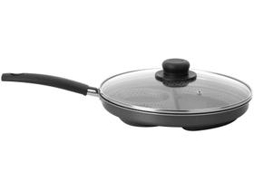 Frigideira breakfast com alça e tampa de vidro multiflon