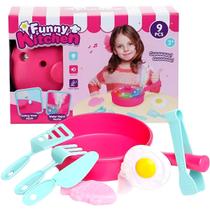 Frigideira Brinquedo Chef Gourmet Som Luz Fumaça Cozinha Divertida Castela