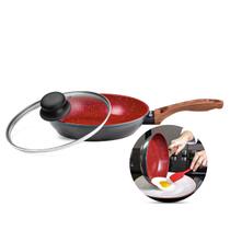 Frigideira C Tampa Cerâmica Antiaderente Indução N20 Fogão Cooktop Vermelho Duralar