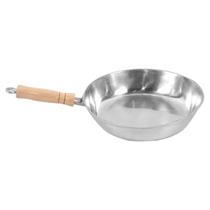 Frigideira Cabo De Madeira Aluminio Batido 24cm