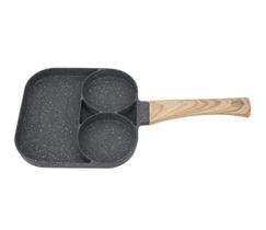 Frigideira Ceramica Antiaderente 3X1 Partes Ovos Hambúrguer