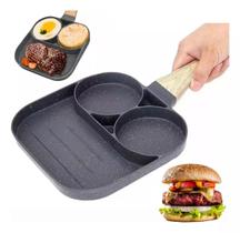Frigideira Ceramica Antiaderente 3x1 Partes Ovos Hambúrguer