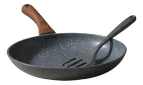 Frigideira Cerâmica Antiaderente Grande 24cm Indução Cooktop Frita Sem Óleo Não Gruda Profissional