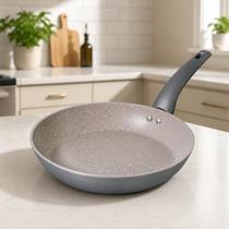 Frigideira Cerâmica Antiaderente Orleans 24cm Alumínio Revestimento Granito Funda 3 em 1 Fogão Cooktop Indução Gás Forno Tapioca Ovo Master Cook