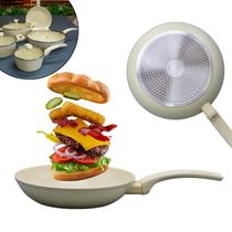 Frigideira Cerâmica Antiaderente Parma 20cm Pedra Profissional Fogão Cooktop Indução Gás Elétrico Cozinha Fritar Ovo Hambúrguer Tapioca Não Gruda