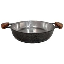 Frigideira Cerâmica Preto Alça Meia Lua 28 Cm Sem Tampa