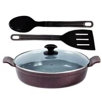 Frigideira Cereja Antiaderente em Cerâmica Talher 02 AA 30cm Frigideira Cereja Antiaderente em Cerâmica Talher 02 AA 30cm