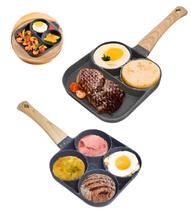 Frigideira chapa Antiaderente 3 Ou 4 Partes Ovo Carne