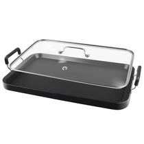 Frigideira chapa Vayepro 43 x 27 cm antiaderente com tampa de vidro Frigideira chapa Vayepro 43 x 27 cm antiaderente com tampa de vidro