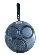 Frigideira Com 3 Divisórias Antiaderente Para Ovos 23cm - Preta