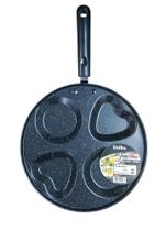 Frigideira Com 4 Divisórias Antiaderente Para Ovos 24,5cm - Preta