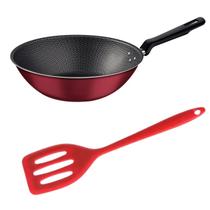 Frigideira Com Espatula Wok Funda Grande Alumínio Antiaderente Tramontina Ideal Para Sua Cozinha