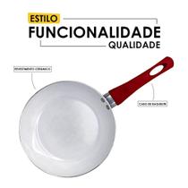 Frigideira com Revestimento Cerâmico Antiaderente e Cabo de Baquelite 20cm - Vermelho