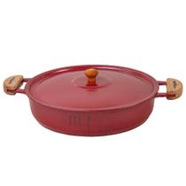 Frigideira de aluminio batido fundido grosso 30cm vermelha Frigideira de aluminio batido fundido grosso 30cm vermelha