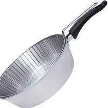 Frigideira De Alumínio Com Peneira Cesto De Inox Para Fritura N 24 2,5 Litros Frigideira De Alumínio Com Peneira Cesto De Inox Para Fritura N 24 2,5 Litros