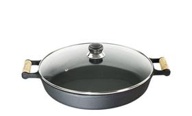 Frigideira de Ferro com tampa de vidro 36cm - Santanta - Fund. Santana