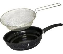 Frigideira De Ferro Esmaltado Com Cesto Fritatudo 26cm Frigideira De Ferro Esmaltado Com Cesto Fritatudo 26cm