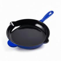 Frigideira De Ferro Fundido 1.5 Litros 27cm Sem Tampa Esmaltação Premium Cor:Laranja