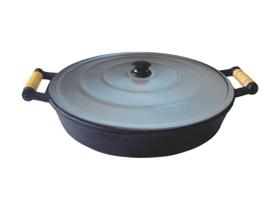 Frigideira De Ferro Fundido Com Tampa De Alumínio - 4 Lt Frigideira De Ferro Fundido Com Tampa De Alumínio - 4 Lt