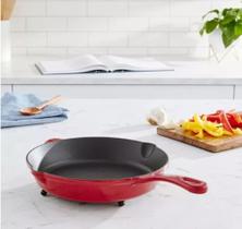 Frigideira de Ferro Fundido esmlatada de 27 cm com alça de Ferro