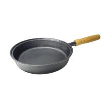 Frigideira De Ferro Fundido Grill Com Cabo Em Madeira 18Cm