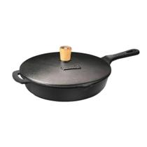 Frigideira do Chef Cabo De Ferro Fundido com Tampa - Panela Mineira