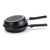 Frigideira Dupla Gourmet 55118 Preta 20cm - Multiflon Frigideira Dupla Gourmet 55118 Preta 20cm - Multiflon