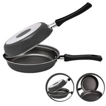 Frigideira Dupla Gourmet Em Aluminio Com Cabo Em Plastico