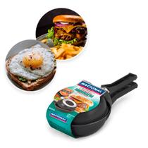 Frigideira Dupla Hamburgueira e Omeleteira Antiaderente 14 cm Preto Frigideira Dupla Hamburgueira e Omeleteira Antiaderente 14 cm Preto