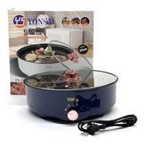 Frigideira Elétrica Assadeira Panela Antiaderente 11v Cozinha Panela Multiuso Premium 3 Níveis 600w Cor Azul-escuro