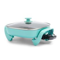 Frigideira elétrica GreenLife 5,9 L com tampa de vidro antiaderente de cerâmica Frigideira elétrica GreenLife 5,9 L com tampa de vidro antiaderente de cerâmica