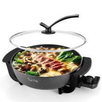 Frigideira elétrica Hot Pot Food Party 6L 110V antiaderente sem BPA