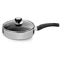 Frigideira Eterna Polida Prata 22 cm com Tampa de Vidro - Nigro - Nigro Alumínio Frigideira Eterna Polida Prata 22 cm com Tampa de Vidro - Nigro - Nigro Alumínio