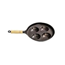 Frigideira Frita 04 Ovos Antiaderente Cabo De Madeira 23cm Frigideira Frita 04 Ovos Antiaderente Cabo De Madeira 23cm