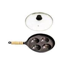 Frigideira Frita 04 Ovos Antiaderente Cabo Tampa Vidro 23cm Frigideira Frita 04 Ovos Antiaderente Cabo Tampa Vidro 23cm