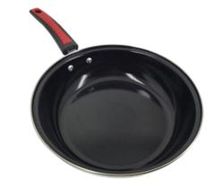 Frigideira Funda Alumínio com 24cm Antiaderente Wok Em Casa Tem - Preta - Emcasatem
