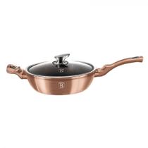 Frigideira Funda Antiaderente 28cm 3,8L Rose Gold Berlinger Haus Panela Turbo-Indução Tampa Vidro Cozinha Wok Paella Frigideira Funda Antiaderente 28cm 3,8L Rose Gold Berlinger Haus Panela Turbo-Indução Tampa Vidro Cozinha Wok Paella